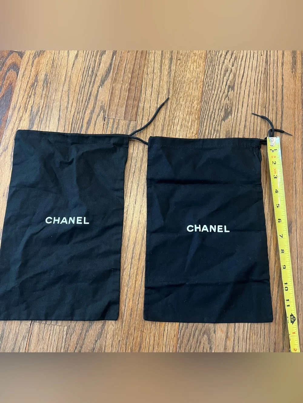 Chanel 2 dust covers for shoes sandals travel black
